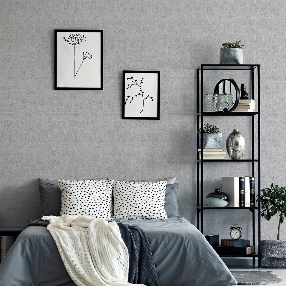 Arthouse Signature 1 Luxury Plain szürke szövet hatású texturált vlies tapéta – 299305