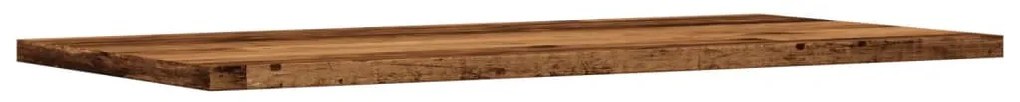 4 db antik fa színű szerelt fa fali polc 60 x 30 x 1,5 cm