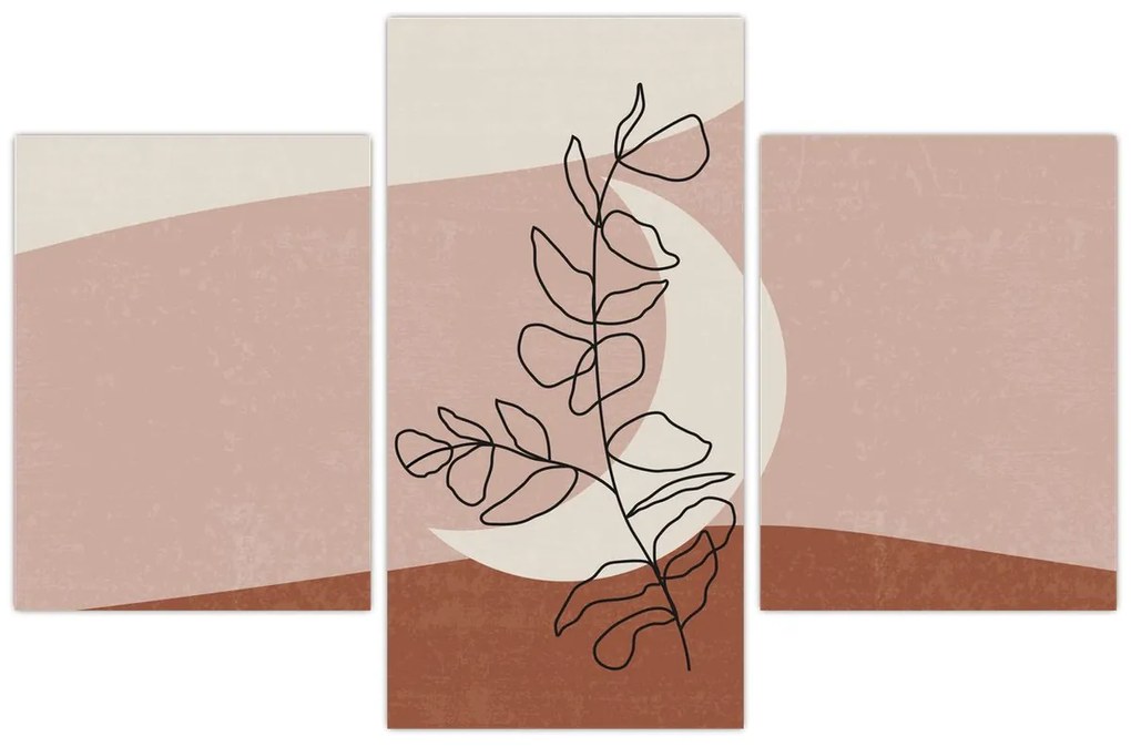 Kép - Boho levelek N⁰2 (90x60 cm)