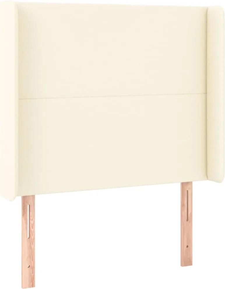 vidaXL krémszínű műbőr fejtámla szárnyakkal 93x16x118/128 cm