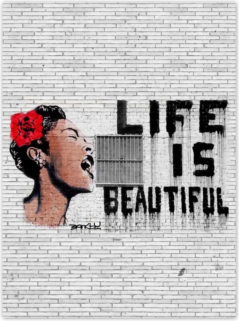 Poszterek 100x135 Banksy Life is beautiful