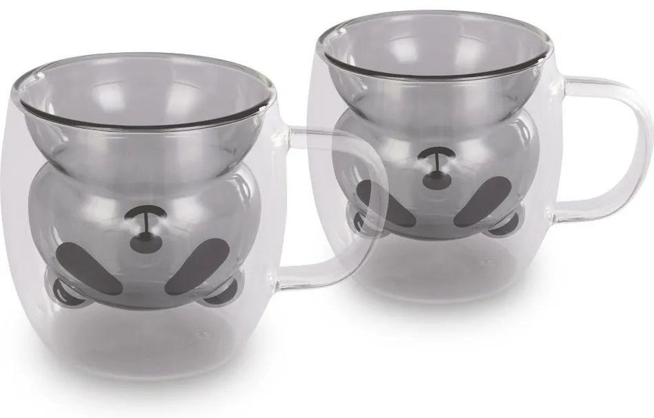 Lamart LT9126 2 részes Bear Vaso pohárkészlet, 230ml, fekete