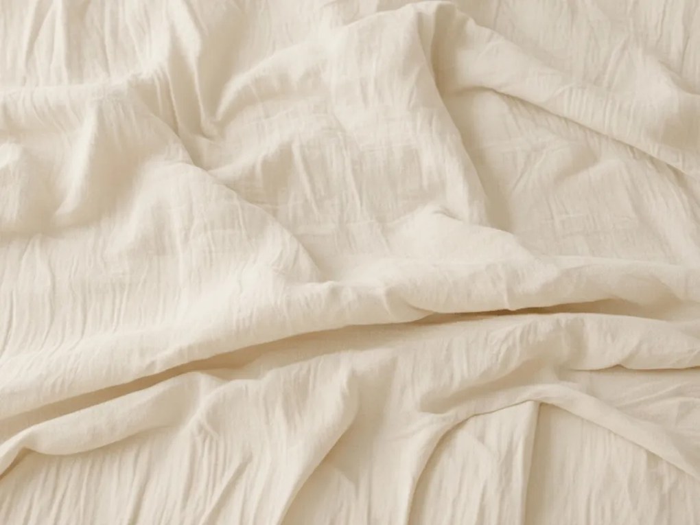Muszlin ágyneműhuzat PURELY krémszínű Ágyneműhuzat mérete: 80 x 80 cm | 155 x 220 cm