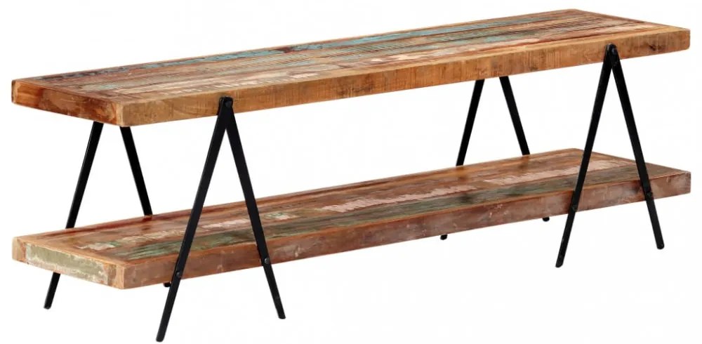 tömör újrahasznosított fa TV-szekrény 160 x 40 x 50 cm
