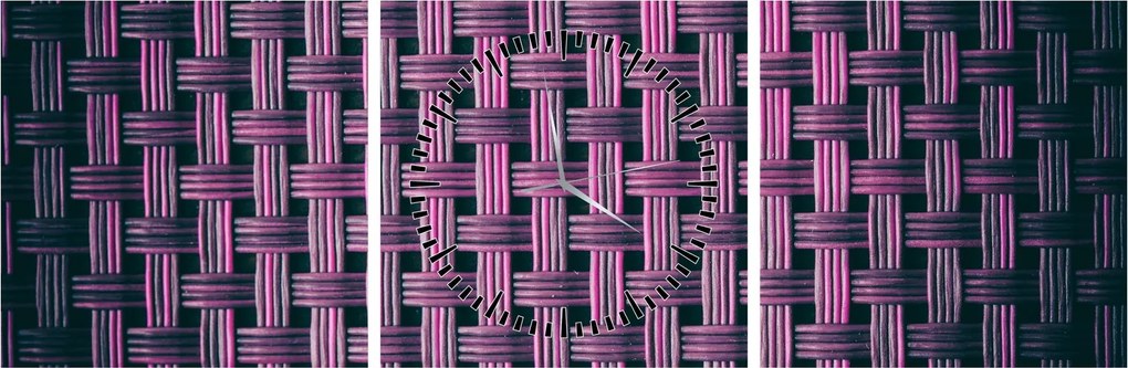 Lila textúrás kép (órával) (90x30 cm)