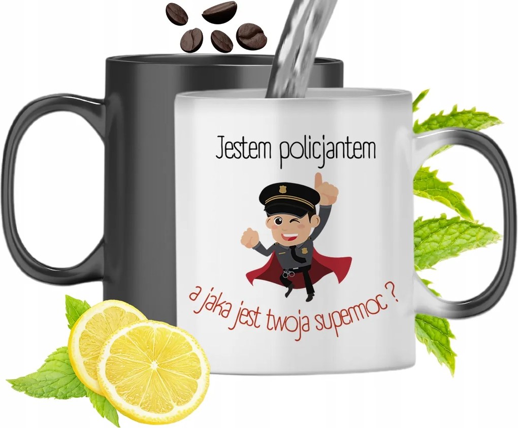 Mágikus Bögre Rendőrnek Színváltós Nyomtatott Fényképpel