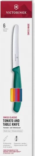 Victorinox Swiss Classic, 6 db-os késkészlet, 11 cm, 6 szín