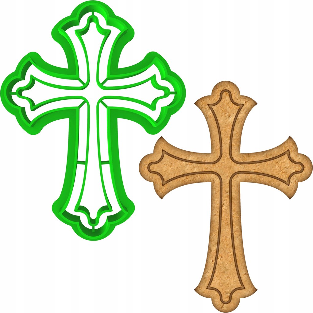 Húsvéti Forma Mézeskalács lyukasztó Húsvéti Áldozás kereszt 8cm