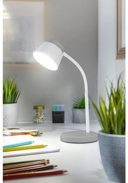 Lámpa Asztali HELIN 6W, 350lm, AC220-240V, 3-CCT, PF> 0,5, RA>80, szürke