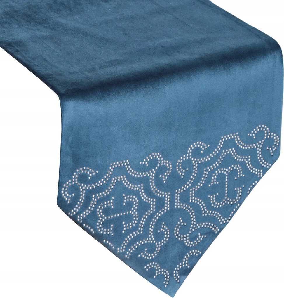 Odel futópad 32x140 cm sötétkék abrosz dekoratív Boho asztalra