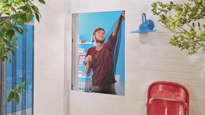 Szúnyogháló, ablakra, öntapadó, 1,3 x 1,5 m, TESA Comfort, fehér (TE55914)