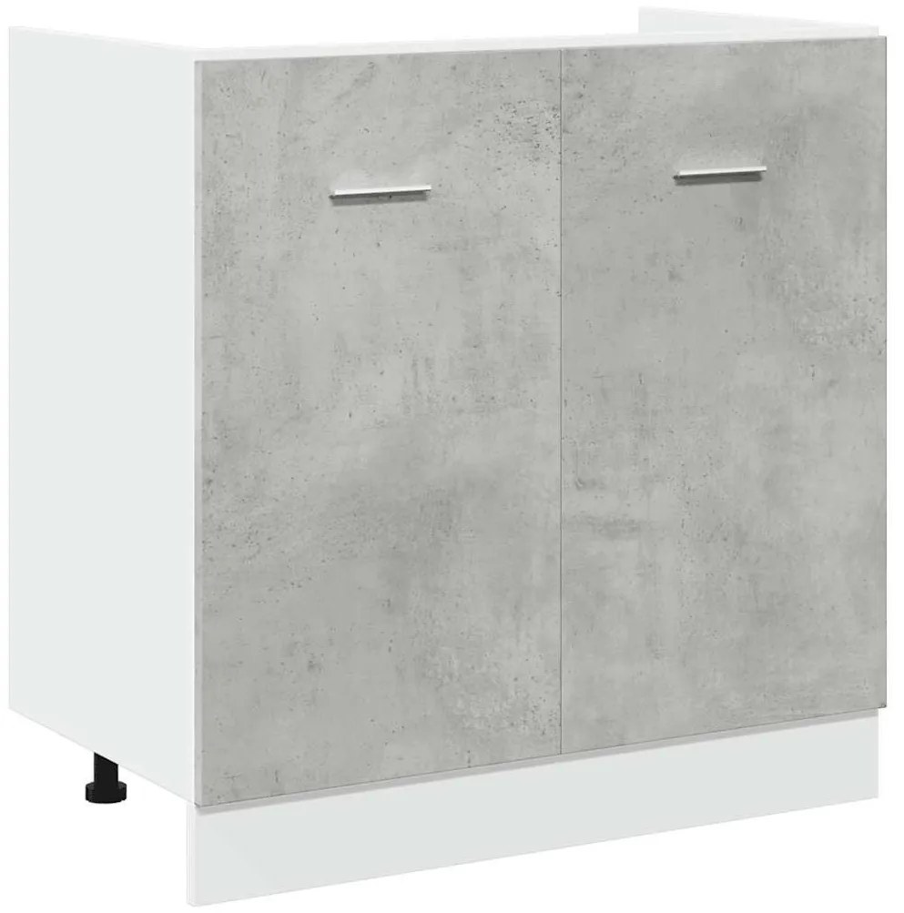 “Lyon” 7 részes betonszürke szerelt fa konyhaszekrény szett