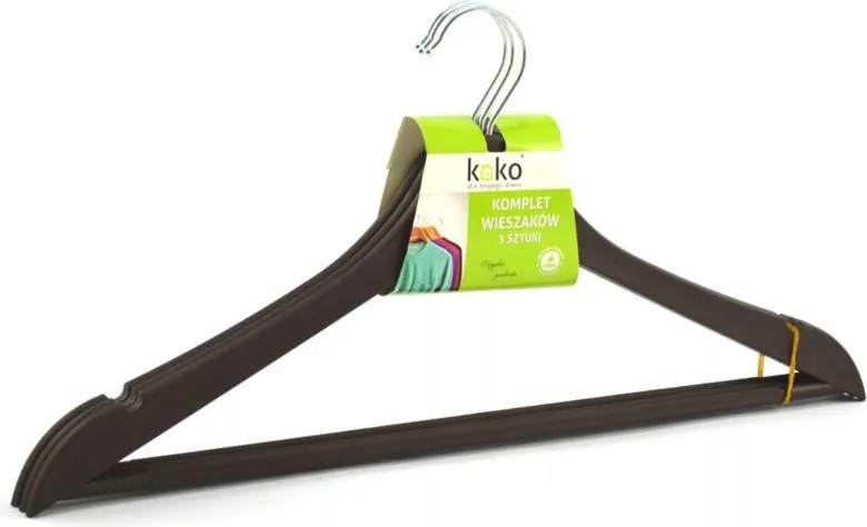 Ruhaakasztó Szett 3 Db-os, Faszerű