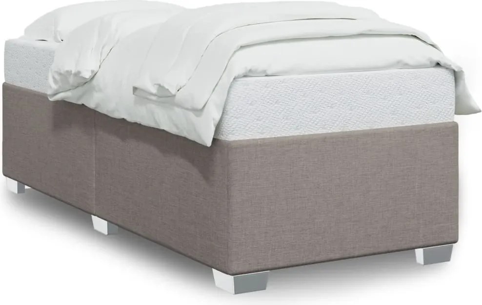 vidaXL tópszínű szövet ágykeret matrac nélkül 100x200 cm