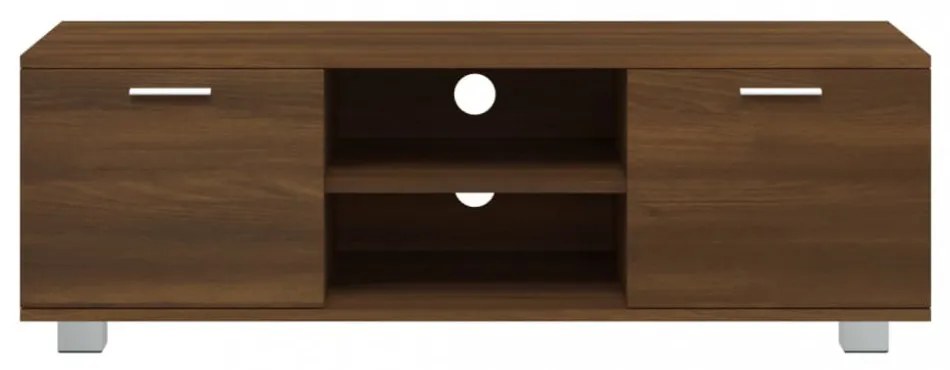 barna tölgy színű szerelt fa TV-szekrény 120 x 40,5 x 35 cm