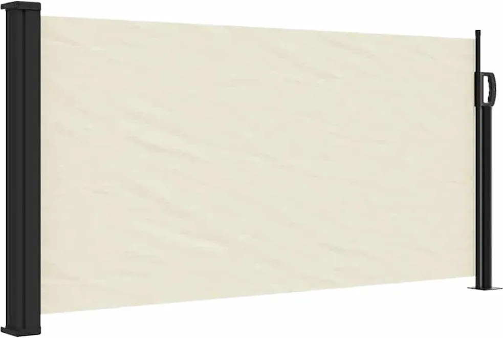 vidaXL krémszínű behúzható oldalsó napellenző 100 x 300 cm