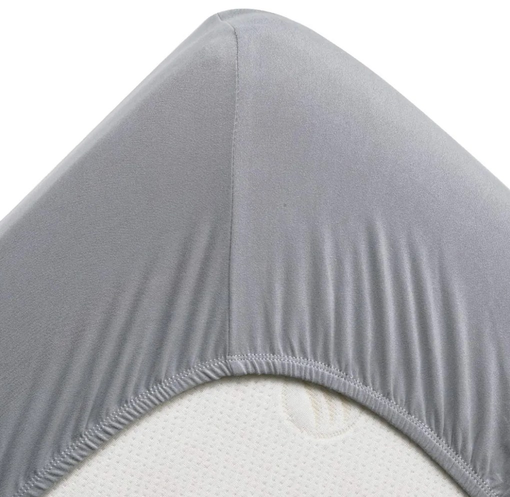 Jersey szürke lepedő TiaHome - 200x200cm