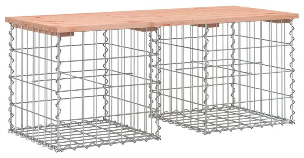 tömör duglászfenyő gabion kerti pad 103x44x42 cm