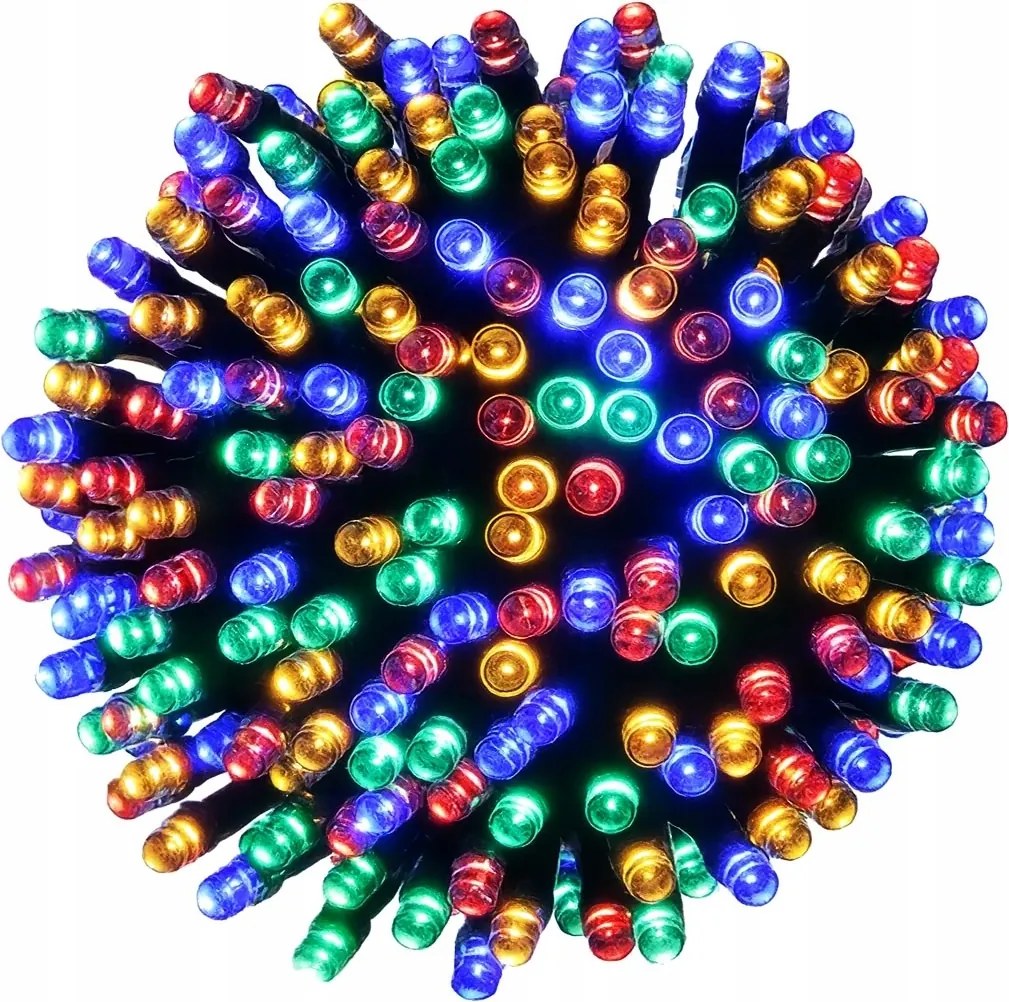 300 LED-es színes karácsonyi fényfüzér, kültéri/beltéri, ünnepi világítás, fények