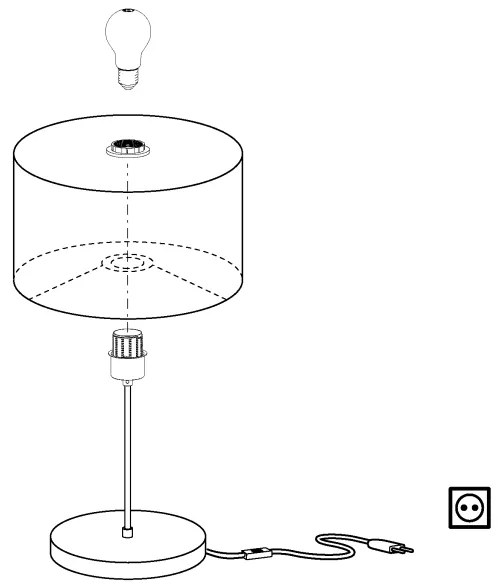Eglo 31629 - MASERLO asztali lámpa 1xE27/60W/230V