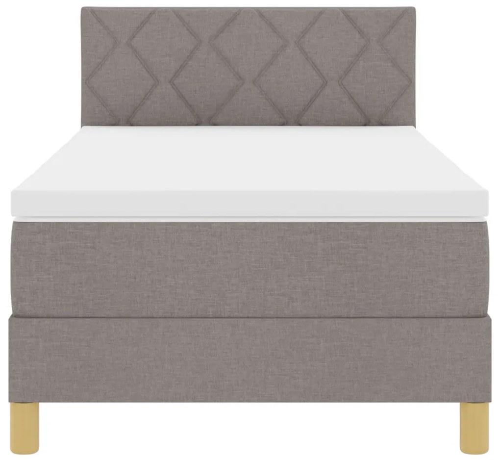 Boxspring ágy matraccal, topszínű, 90x200 cm, szövet