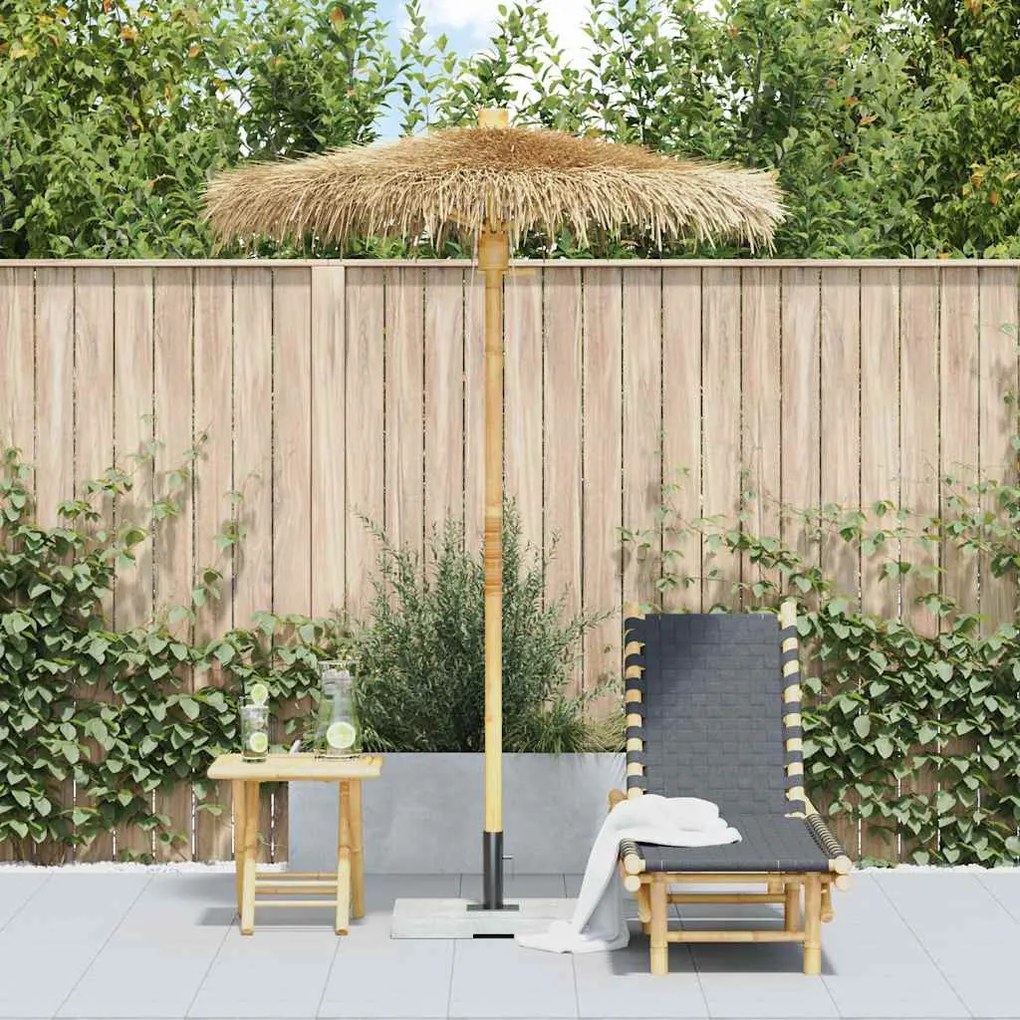 bambusz tiki esernyő banánlevél ernyővel 150 cm