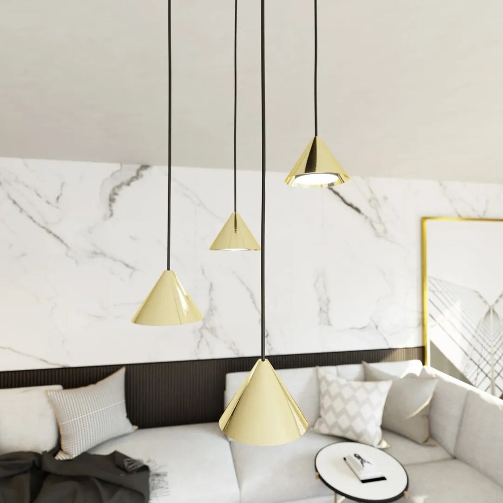 Emibig modern függeszték elit fekete arany emi1329/4prem