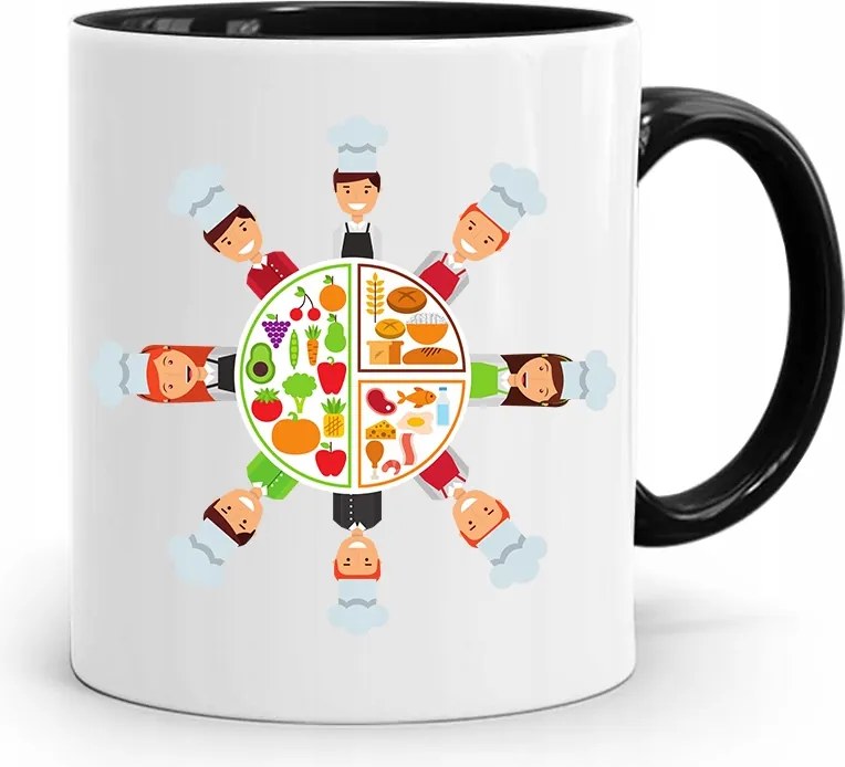 Fekete Bögre Ajándék Szakácsnak Cook nyomott mintával