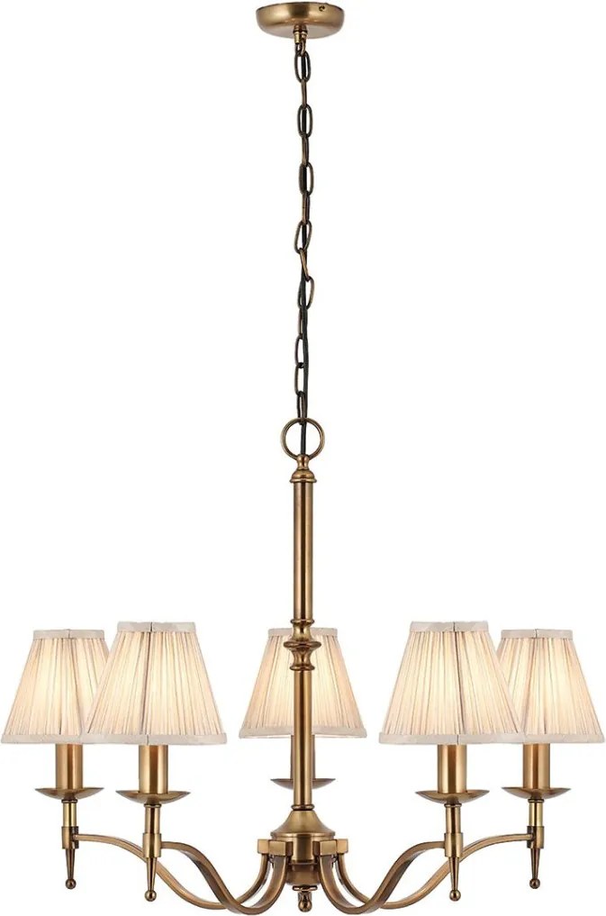 ENDON 63627 STANFORD Modern Csillár Antik Bronz, Bézs E14 IP20
