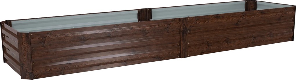 Magasított virágágy, barna, acél, NONKY TYP 6