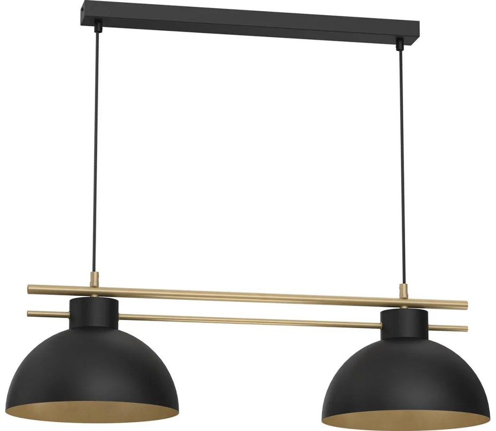 Csillár zsinóron ESTATE 2xE27/15W/230V fekete