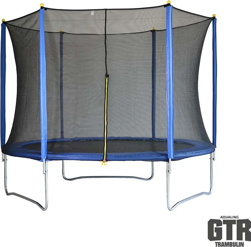 GTR PRO Blue Sky Trambulin kék, védőhálóval, 244 cm
