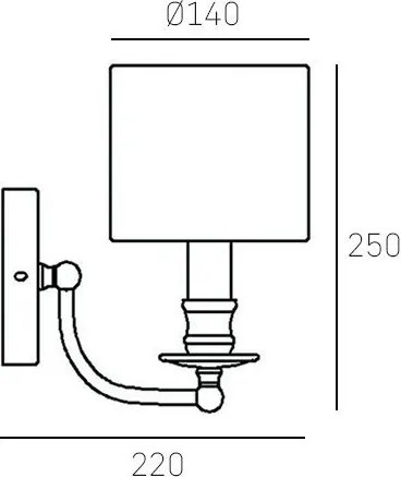 Cosmolight ABU DHABI 1 W01940AU-WH Fali lámpa 1x40W/E14 IP20