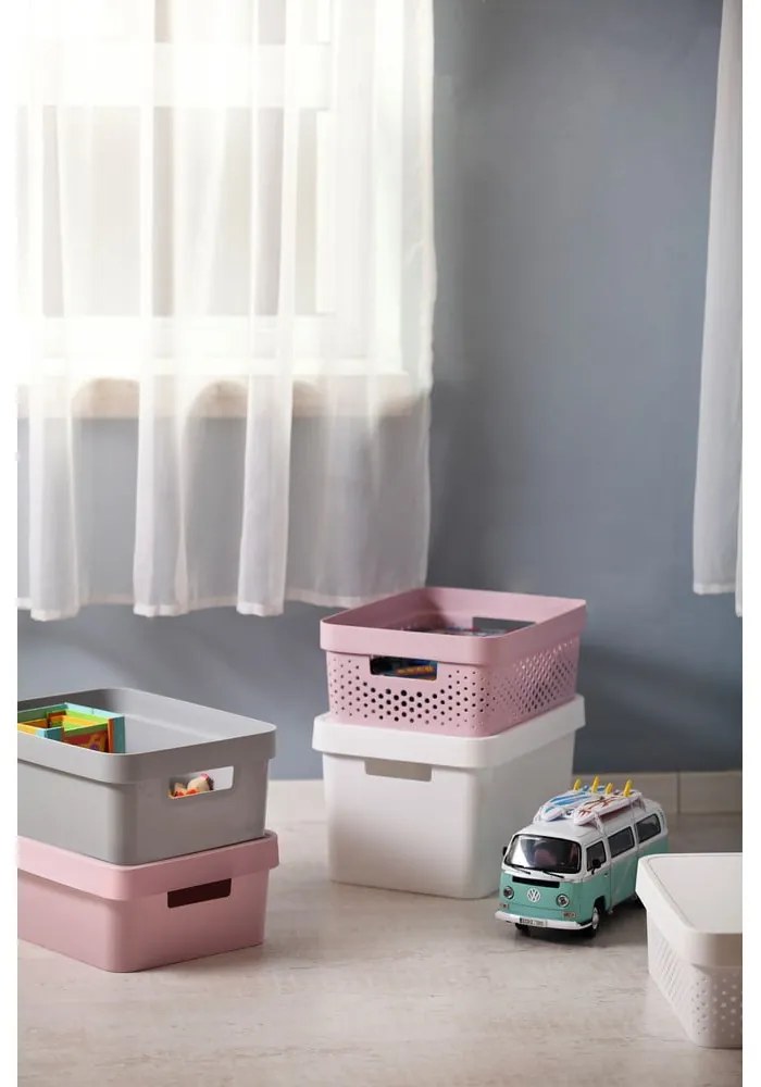 Simpla Lungo Holes fehér tárolódoboz - Curver