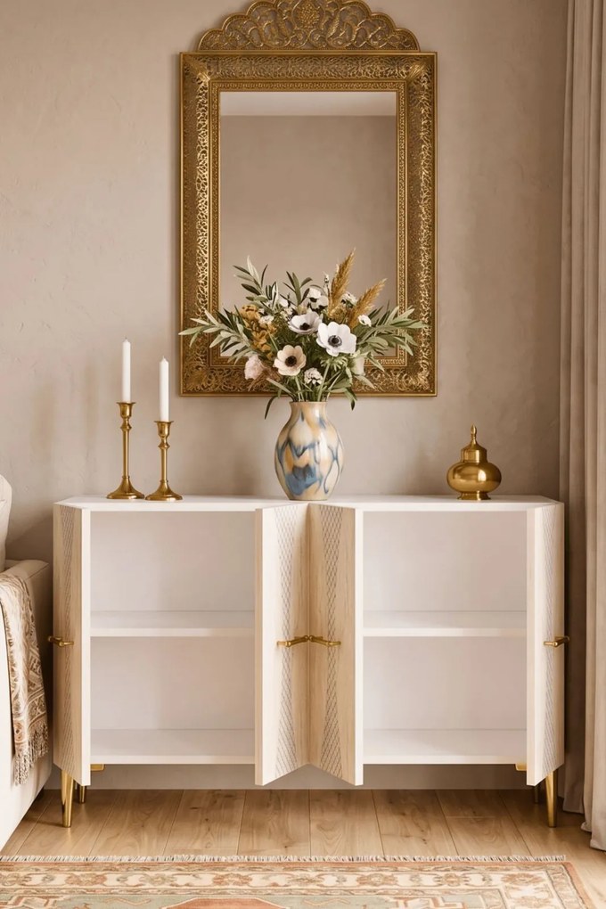 Slim 120 - White, Travertine