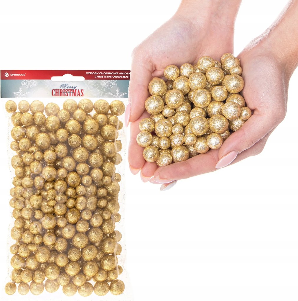 Hungarocell Golyók Csillámos Arany 300db Dekoratív