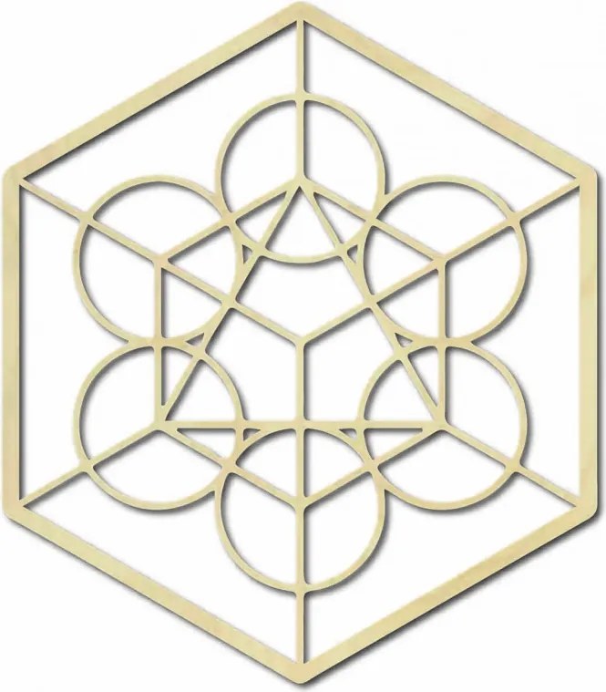 Fából készült geometriai festmény a betakarítás falán