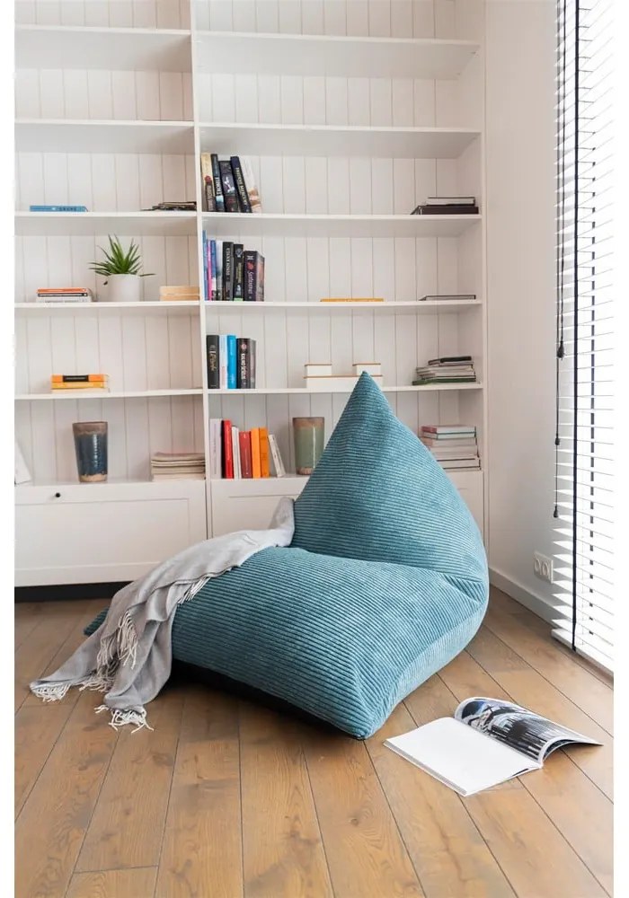 Zöld kordbársony babzsákfotel Razzmatazz – SLOWDOWN