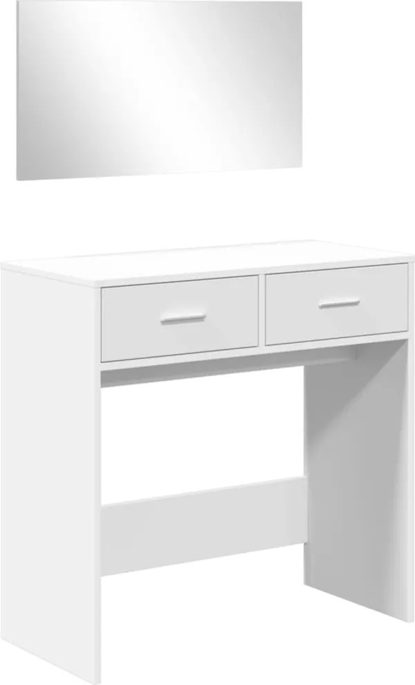 vidaXL fehér fésülködőasztal tükörrel 80x39x80 cm