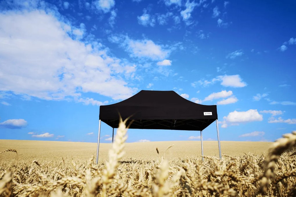 Reklámsátor 4x6 m Prémium (Alu) 3 oldallal – Gyorsan felállítható - plusz 3 oldalfal - Zöld