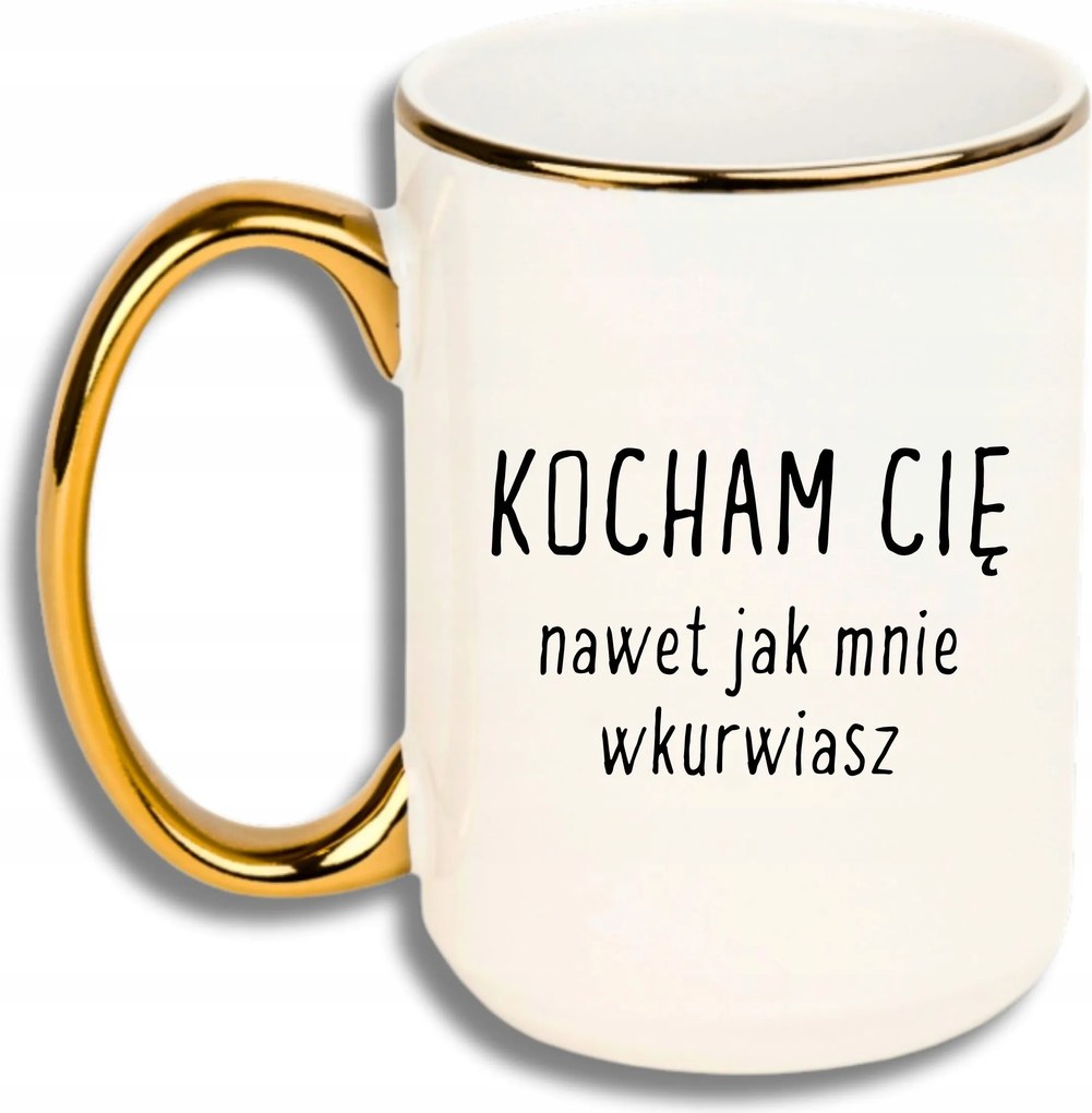 Bögre Nagy Fehér Arany Rant Vicces Ajándék Szeretlek