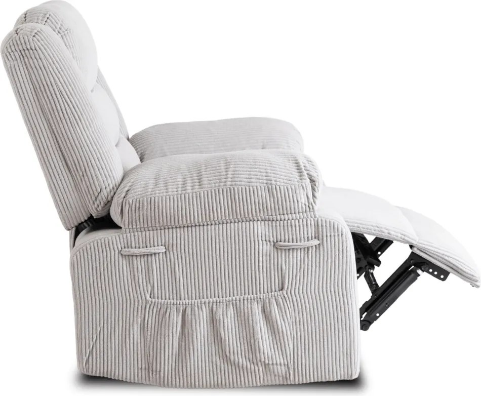 Fotel Rozkładany ARTURO Szary Sztruksowy