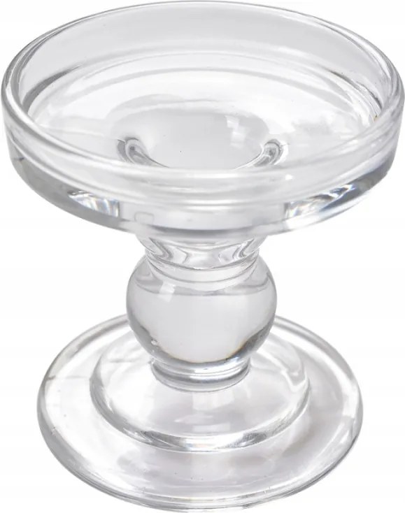 Rokus üveg gyertyatartó 9x9 cm