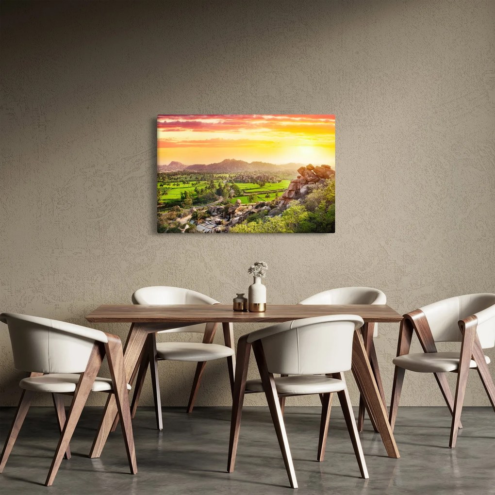 Kép a Hampi-völgyről Indiában (90x60 cm)