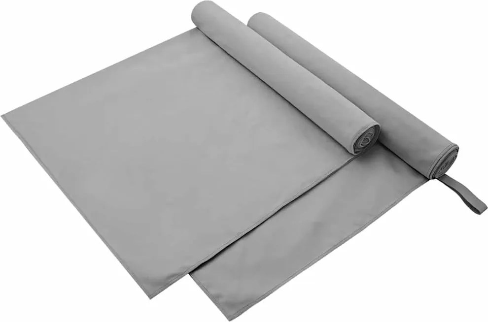vidaXL Sport Törölközők 2 pcs Sötétszürke 90 x 180 cm