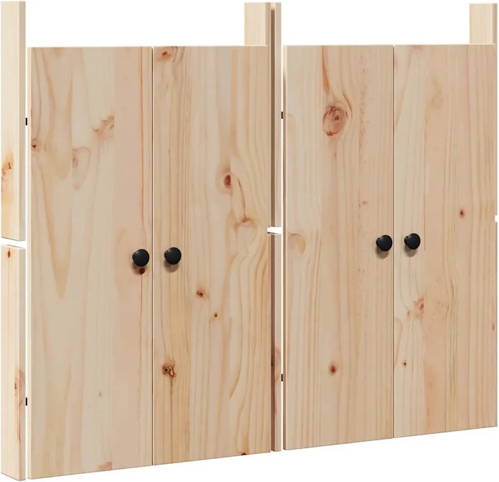 vidaXL Konyhai ajtó 2 pcs Krém 50 x 9 x 82 cm Tömör fenyőfa