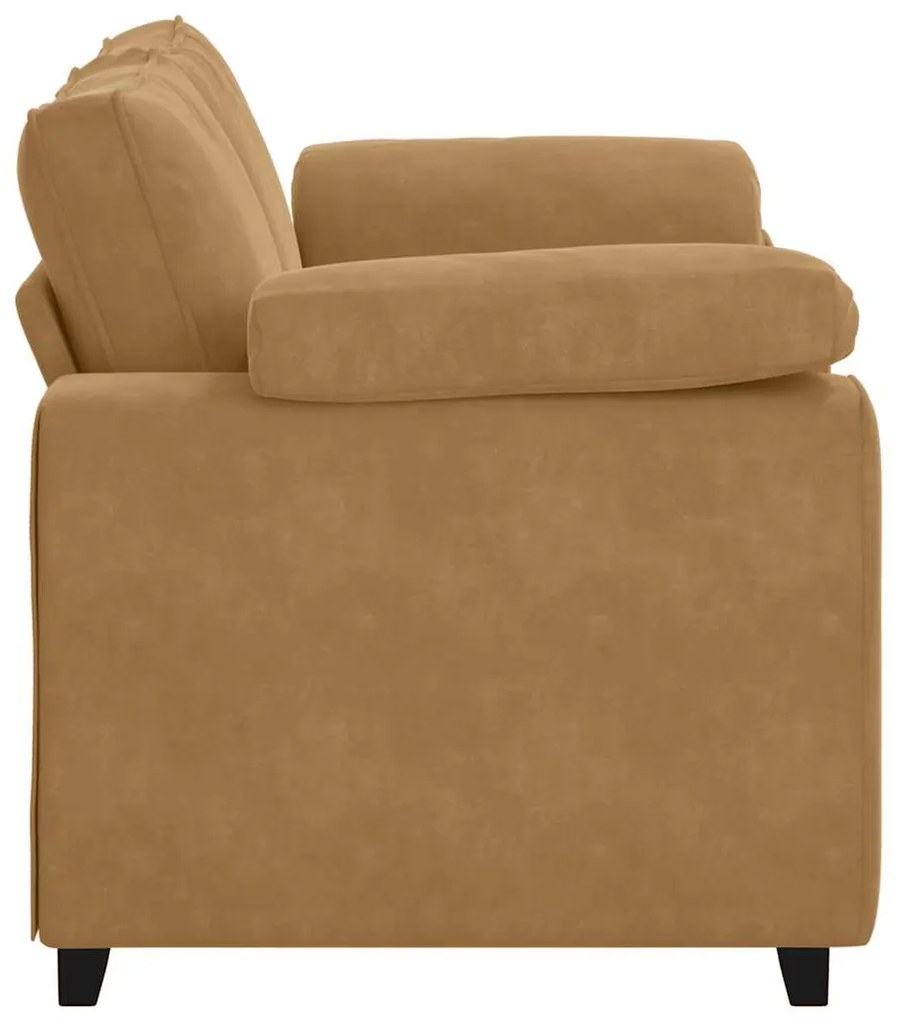 barna bársony loveseat kanapé 120 cm