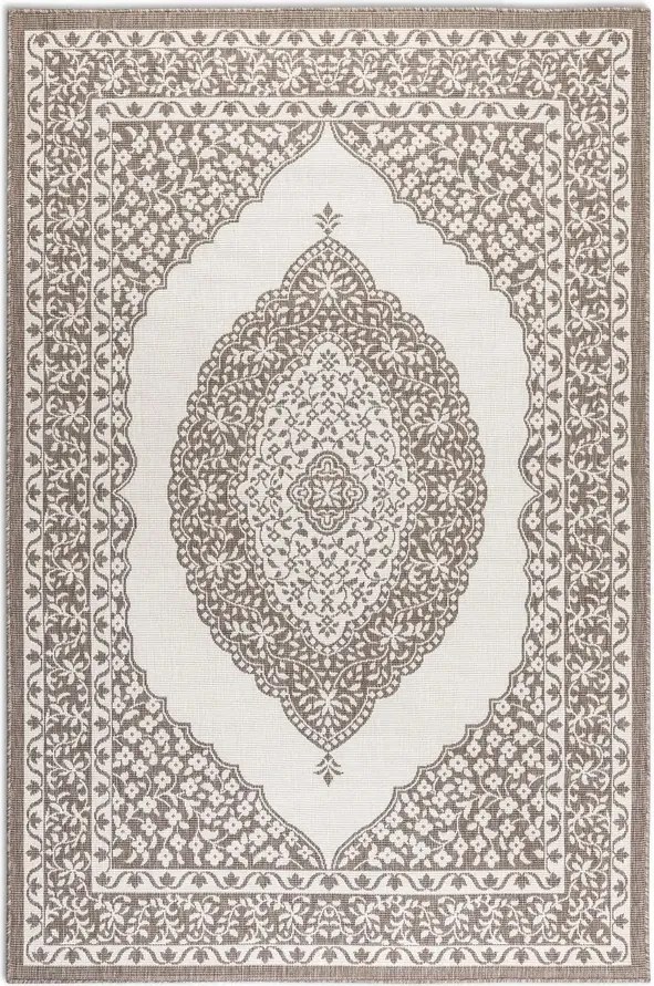 Teraszszőnyeg 200x290cm kétoldalas zsinóros, bézs-krém