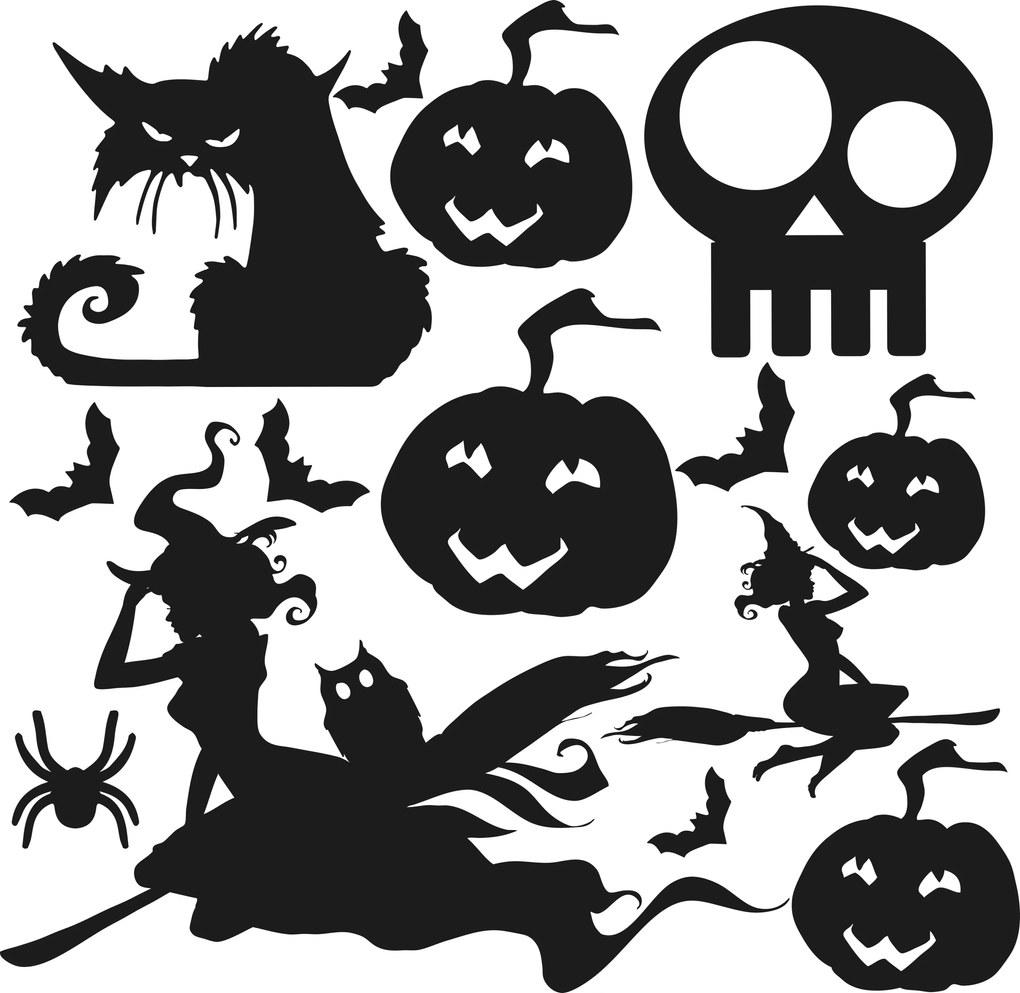 Halloween dekoráció Nagy Matrica Szett 100 X 50 cm NH_027