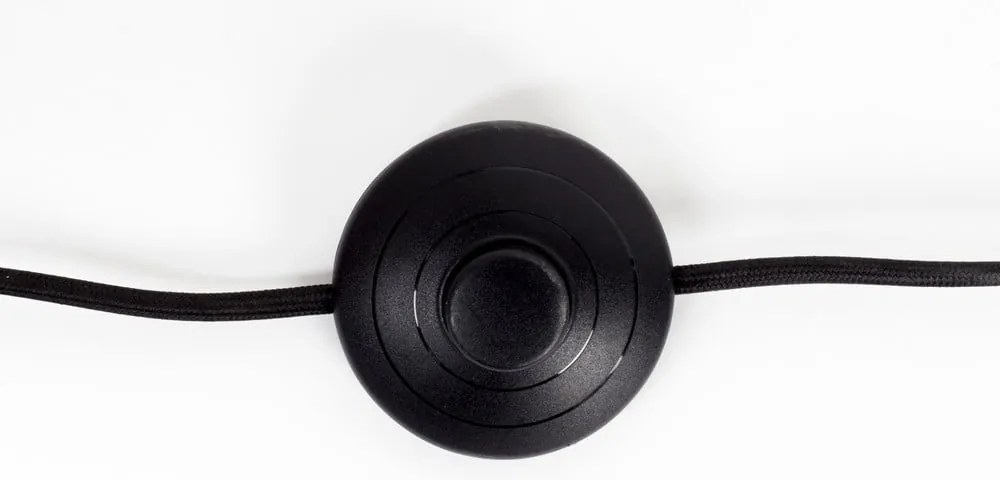 Fekete asztali lámpa fém búrával (magasság 60 cm) Hajo – White Label